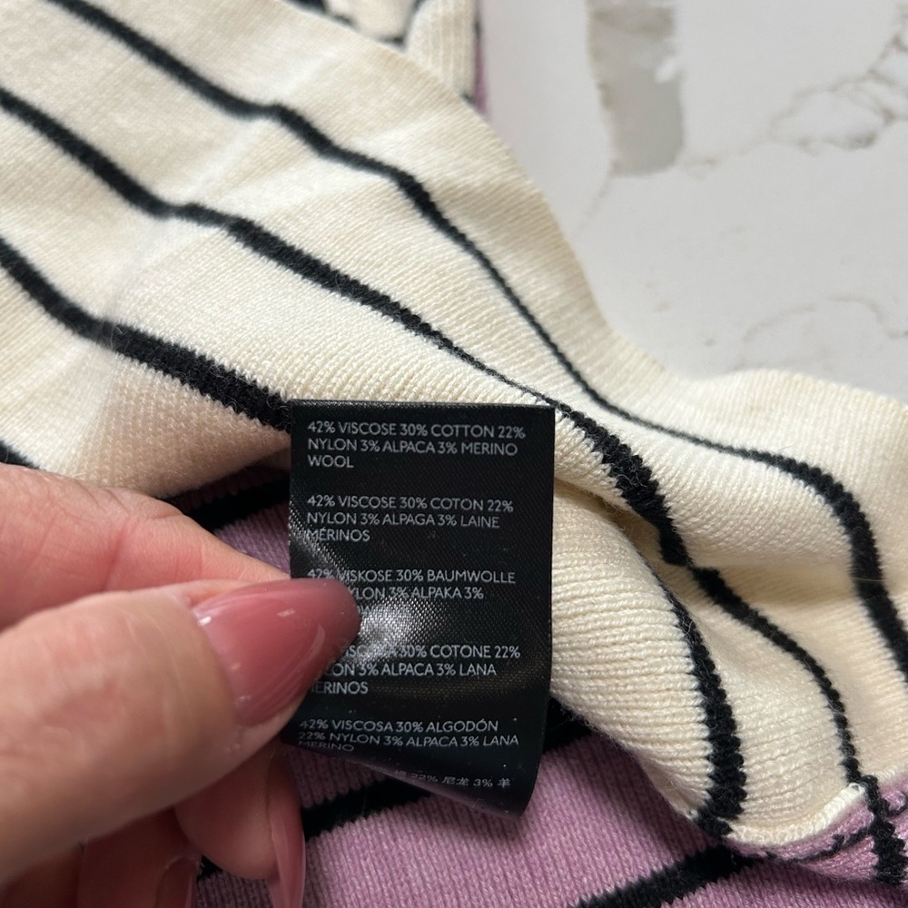 Anthropologie Colorblock Striped Sweater Size MP - Picture 7 of 7